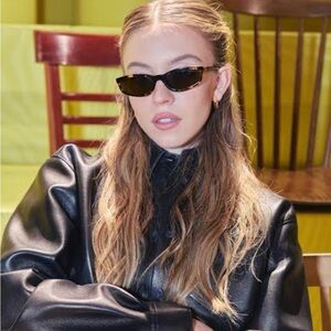 Miu Miu Regard Sunglasses - SMU A06, Black Frame, Grey Lenses